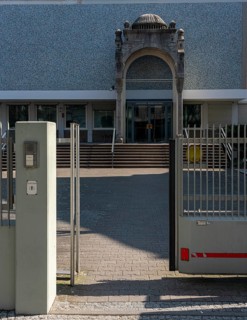 Entrance to the Jewish Community Centre, Fasanenstraße, Berlin, Germany, Europe