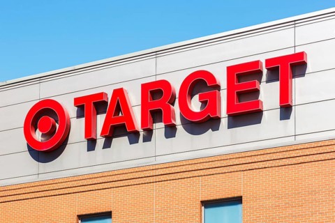 Target logo on a branch of the discount supermarket shop in Chicago, USA, North America