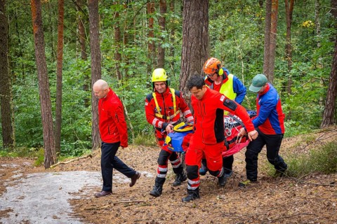Winch rescue training of the rescue helicopter, Christoph 62, on the occasion of the 50th