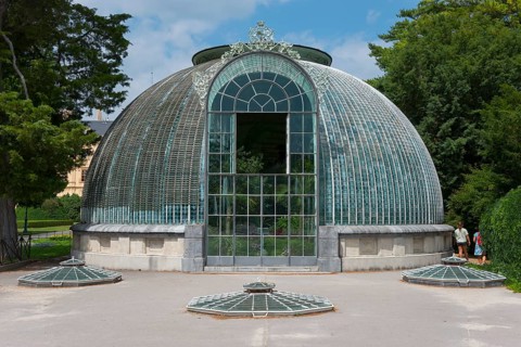Palm House, Lednice Castle, Lednice, Eisgrub, Breclav, Jihomoravský kraj, part of the