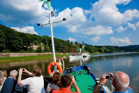 Steamboat trip on the Elbe in Dresden