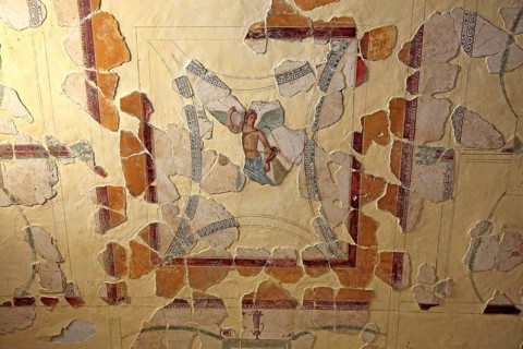 Wall fresco in the Historic Villa San Marco, Stabiae, Castellammare di Stabia, Campania, Italy,