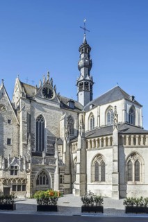 13th, 16th century Gothic medieval Saint Leonard's Church, Sint-Leonarduskerk in the city