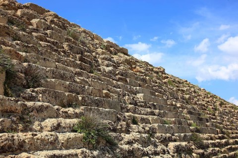 Selinunte, remains of the city wall in the archaeological site of Selinunte, Trapani province,