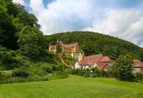 Weißenstein Castle, historical building, architecture, covered church, parish church, Assumption of