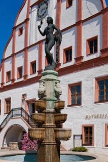 Grimma town hall. In the historic old town, the imposing Renaissance town hall stands out as the