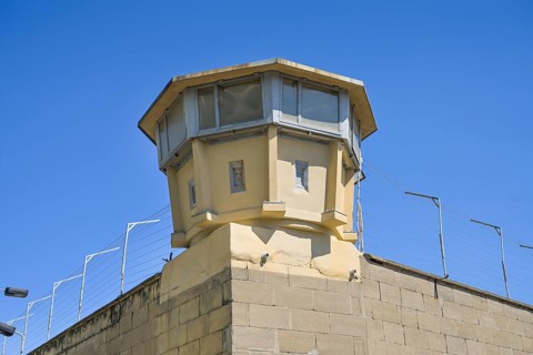 Watchtower, Stasi Memorial, Genslerstraße, Hohenschönhausen, Lichtenberg, Berlin, Germany, Europe