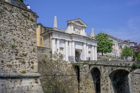 Porta San Giacomo, Bergamo, Province of Bergamo, Italy, Europe