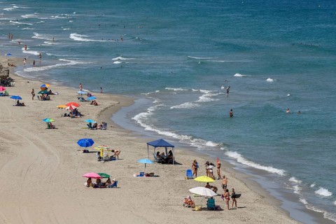 Beach Banco del Tabal, La Manga del Mar Menor, Province of Murcia, Costa Cálida, Spain, Europe