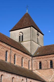 Tower, Romanesque Minster Schwarzach, Rheinmünster, Baden-Württemberg, Germany, Europe