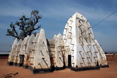 The medieval Islamic Larabanga Mosque, one of the oldest mosques in West Africa, Sahel, Ghana,
