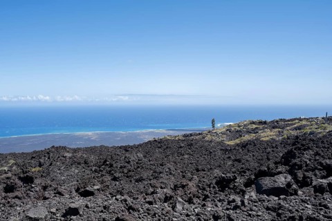 Lava rock at Mau Loa o Mauna Ulu, Chain of Craters Road, Hawaii Volcanoes National Park, Big