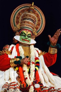 CHENNAI, INDIA, SEPTEMBER 8: Indian traditional dance drama Kathakali preformance on September 8,