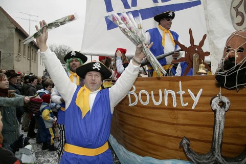 Saxony's biggest carnival party in Radeburg. Since 1957, the big parade of over 65 floats has been
