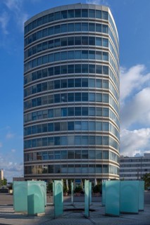 Merian Forum high-rise building, Leipziger Platz, Nuremberg, Middle Franconia, Bavaria, Germany,