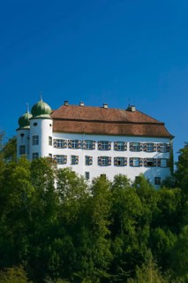 Hinteres Schloss, Mühlheim Castle of the Lords of Enzberg, two-tower castle complex with