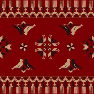 Traditional Polish embroidery vector pattern