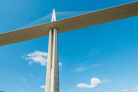 Millau Viaduct bridge, the highest bridge in the World. Aveyron Departement. France