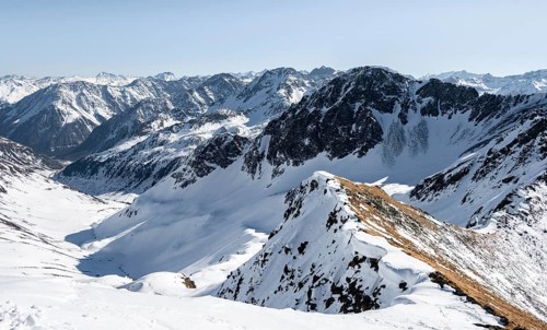 Summit of the Mitterzeigerkogel in winter, Sellraintal, Kühtai, Tyrol, Austria, Europe