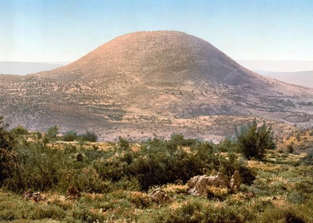 Mount Tabor, Holy Land, Israel, c. 1890, Historic, digitally restored reproduction from a 19th