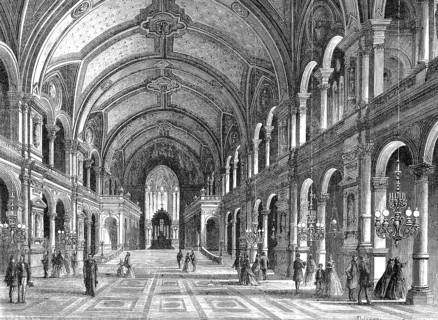 Nave of the Parish Church La Trinite, Eglise de la Sainte-Trinité, Trinity Church, in the 9th