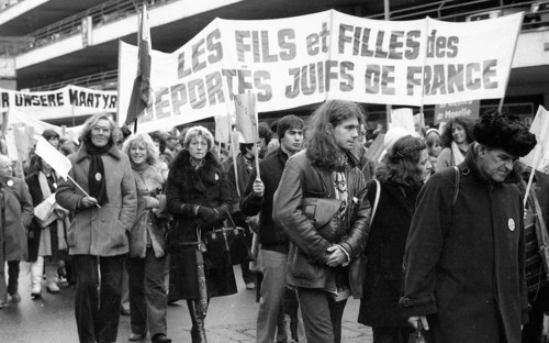 Organisations of French Jews and German Nazi victims demonstrated for a condemnation of Gestapo and