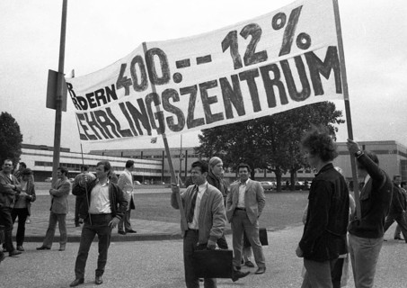 Rally of the Chemical, Paper and Ceramics Workers' Union in the collective bargaining dispute on 16