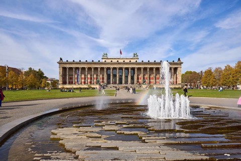 Old Museum and Fountain in the Lustgarten, Berlin, capital city, independent city, federal state of