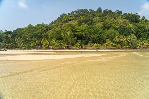 Beach and bay of Bang Bao, Ko Kut Island or Koh Kood in the Gulf of Thailand