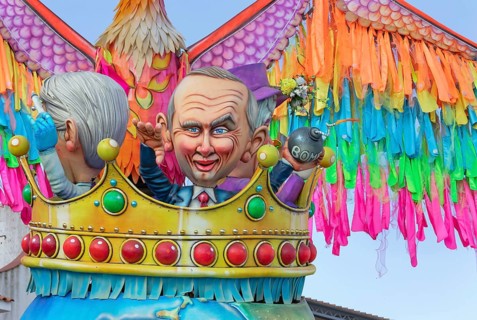 Carnival float, Sciacca, Agrigento district, Sicily, Italy, Europe