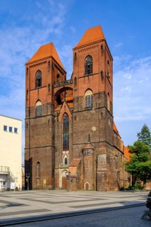 The Church of St Nicholas, a 14th-century basilica in the Upper Silesian town of Brzeg, Brzeski