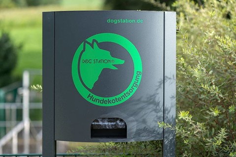 Dog faeces disposal station, Bavaria, Germany, Europe