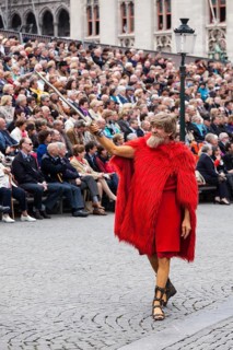 BRUGES, BELGIUM, MAY 17: Annual Procession of the Holy Blood on Ascension Day. Locals perform