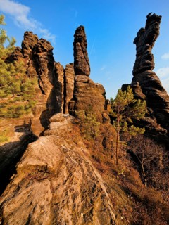 Hercules Columns in the Biela Valley in Saxon Switzerland