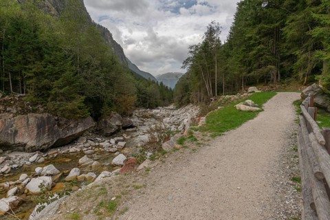 Hiking trail along the Stillup stream, Stilluptal, Stillupgrund, Mayrhofen, Zillertal Alps High