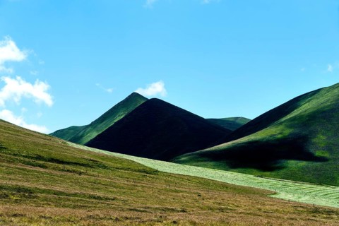 The Monts Dore. Regional park of the Auvergne volcanoes. The Puy de Monne and in the background the