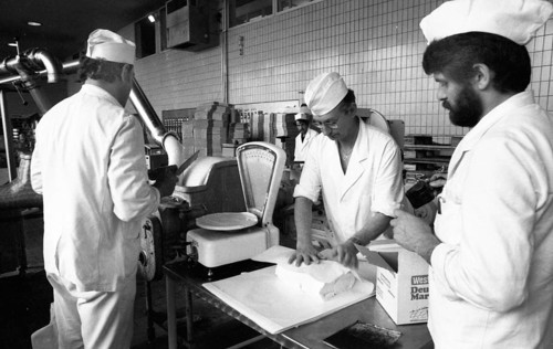 The work of the Westmilch dairy in the production of butter on 28.05.1980 in Her ford-Extertal,