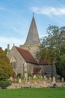 Church, Cemetery, Alfriston, East Sussex, England, Great Britain
