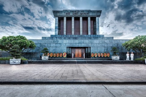 HANOI, VIETNAM, JUNE 11, 2011: Ho Chi Minh mausoleum. Ho Chi Minh was a Vietnamese Communist
