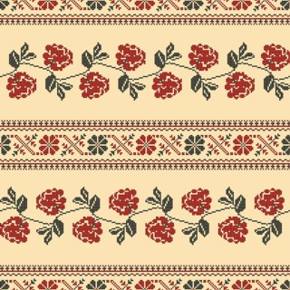 Traditional Polish embroidery vector pattern