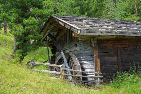 Mill, Stallwies, Martell, South Tyrol, Italy, Europe
