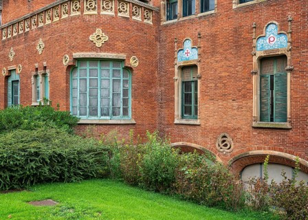 Historic hospital complex of the Hospital de la Santa Creu i Sant Pau, Barcelona, Catalonia, Spain,