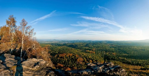 Zschirnstein view in Saxon Switzerland