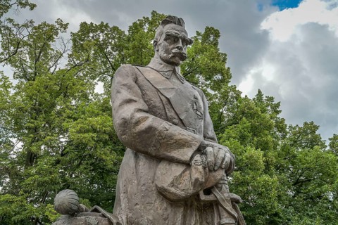 Monument to Josef Pilsudski, Belwederska, Warsaw, Mazovian Voivodeship, Poland, Europe