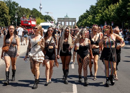 Techno fans celebrate Rave the Planet in Berlin, Berlin, 08.07.2023