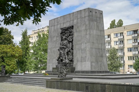 Monument to the Heroes of the Ghetto, Ludwika Zamenhofa, Warsaw, Mazovian Voivodeship, Poland,