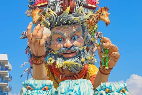Carnival floats, Sciacca, Agrigento district, Sicily, Italy, Europe