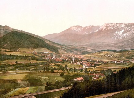 Semmeringbahn, Payerbach mit der Raxalpe, Steiermark, ehemals Österreich-Ungarn, heute Österreich,
