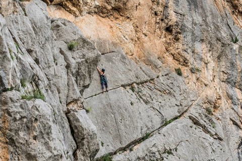Gorge and climbing rocks, Gorges d'Ubrieux, Buis-les-Baronnies, Drôme department, Provence,