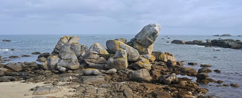 Rocky Kerlouan coastline at Menez Ham, Menez Hom, Brittany, France, Europe